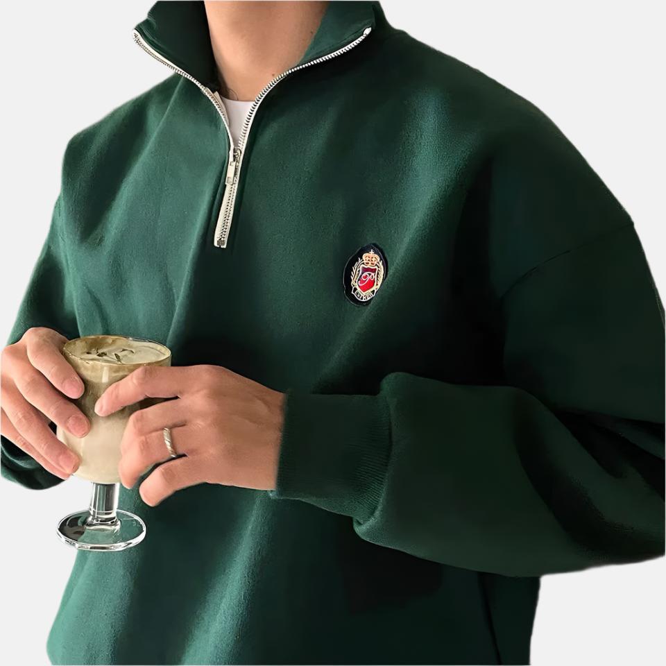 Bluza męska | półzamek, haft