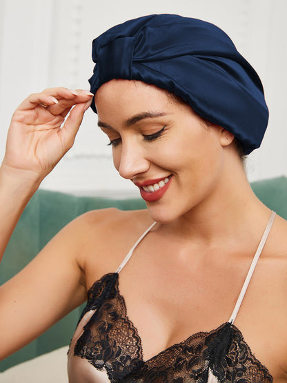 Turban nocny damski | satyna, elastyczna taśma