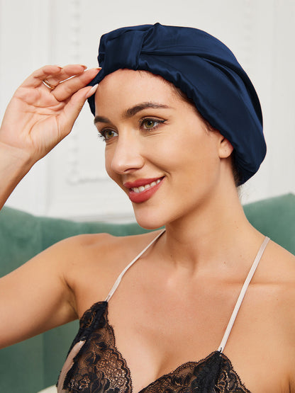 Turban nocny damski | satyna, elastyczna taśma