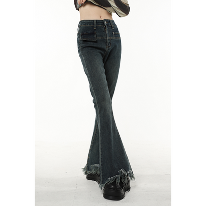 Dżinsy vintage damskie | wysoki stan, elastyczny denim