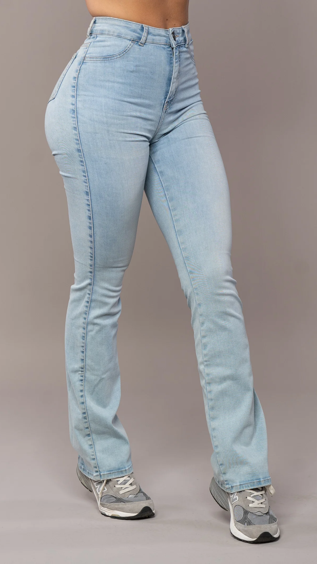 Dżinsy dzwony damskie | wysoki stan, elastyczny denim