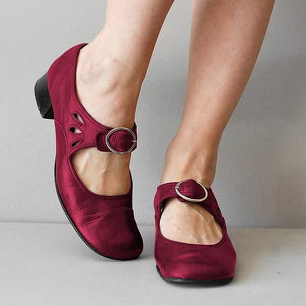 Buty damskie | okrągły nosek, styl vintage