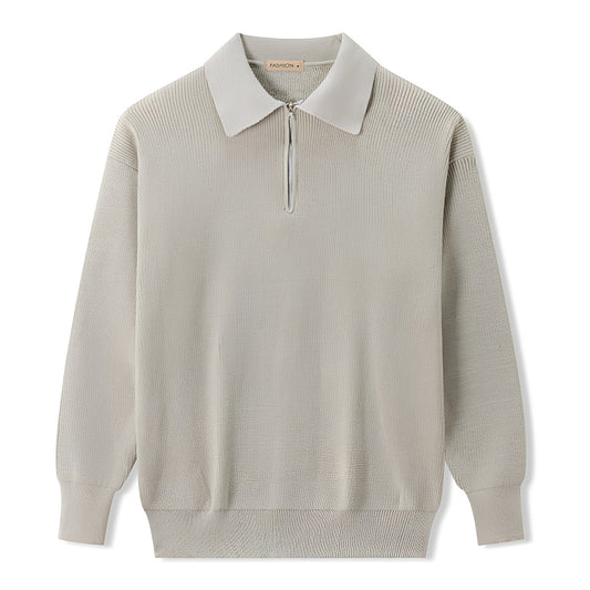 Sweter męski | półzamek, prosty krój