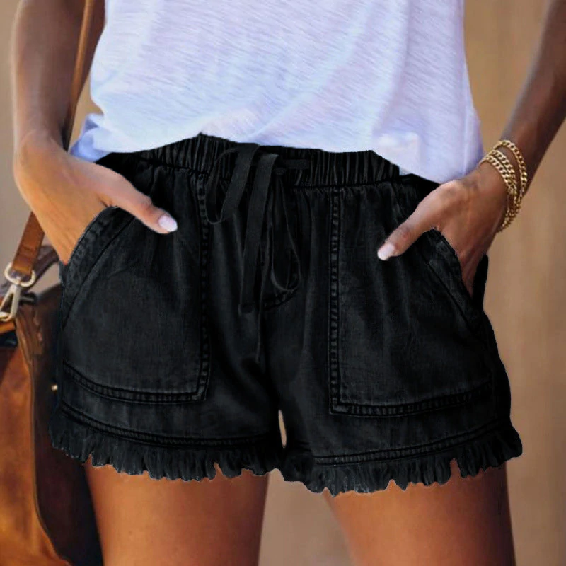 Szorty jeansowe damskie | elastyczny denim