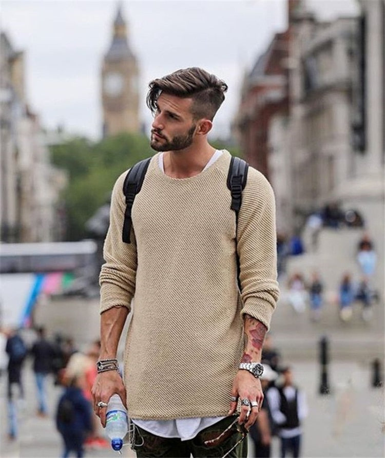 Sweter męski | klasyczna dzianina