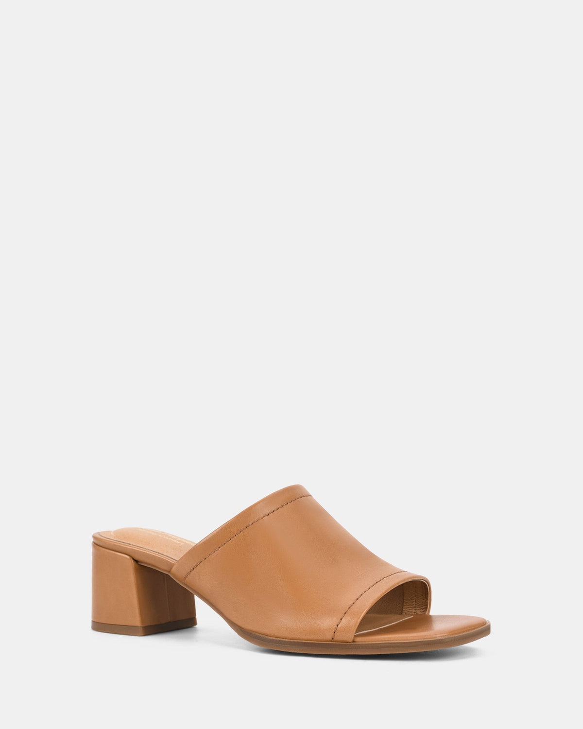 Mule damskie | skórzane, obcas 55 mm