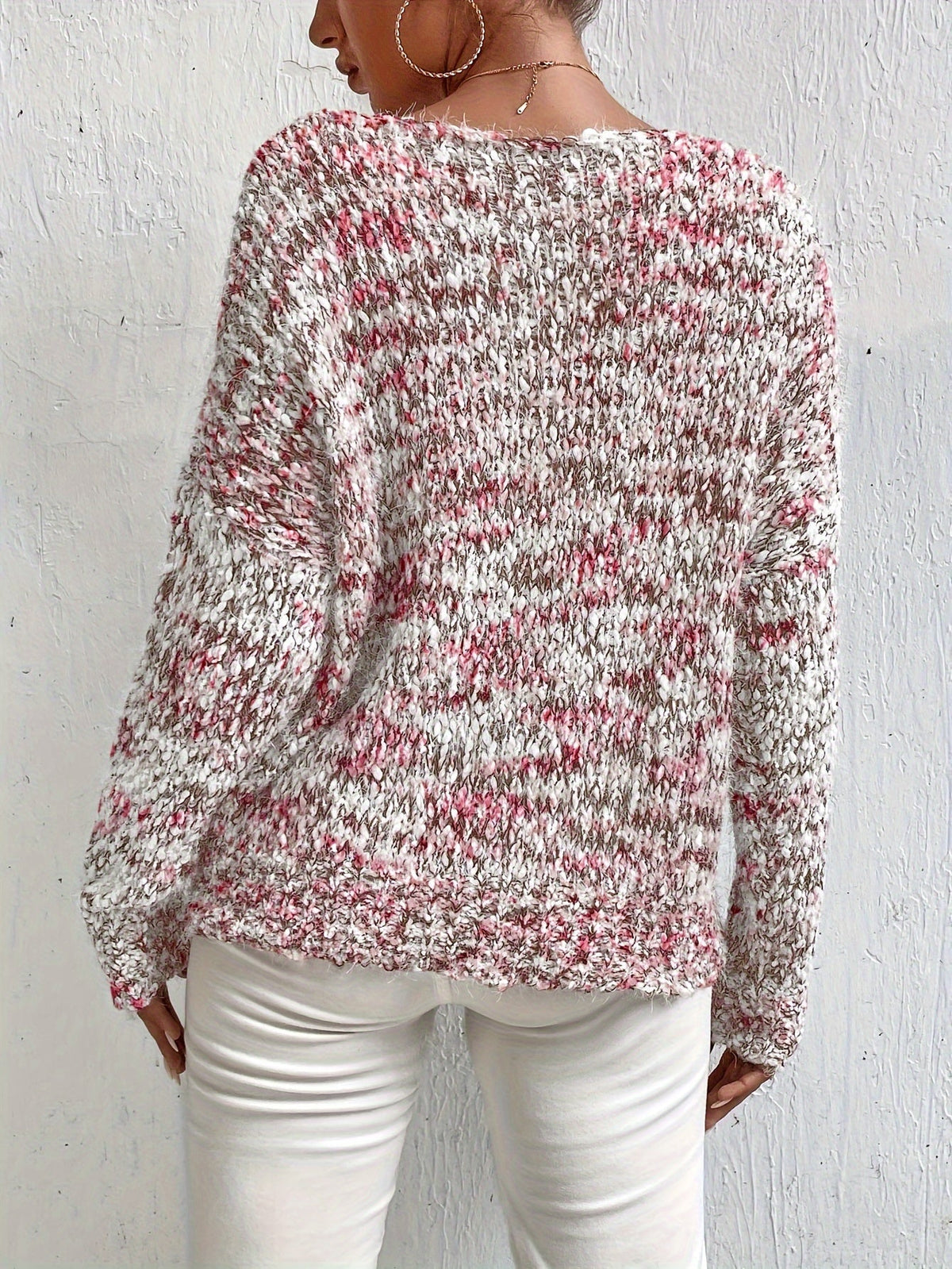 Sweter damski | oversize, długie rękawy