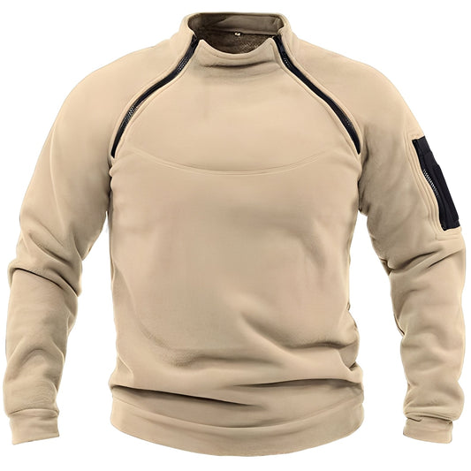 Sweatshirt męski | kieszeń na rękawie, dłuższy krój