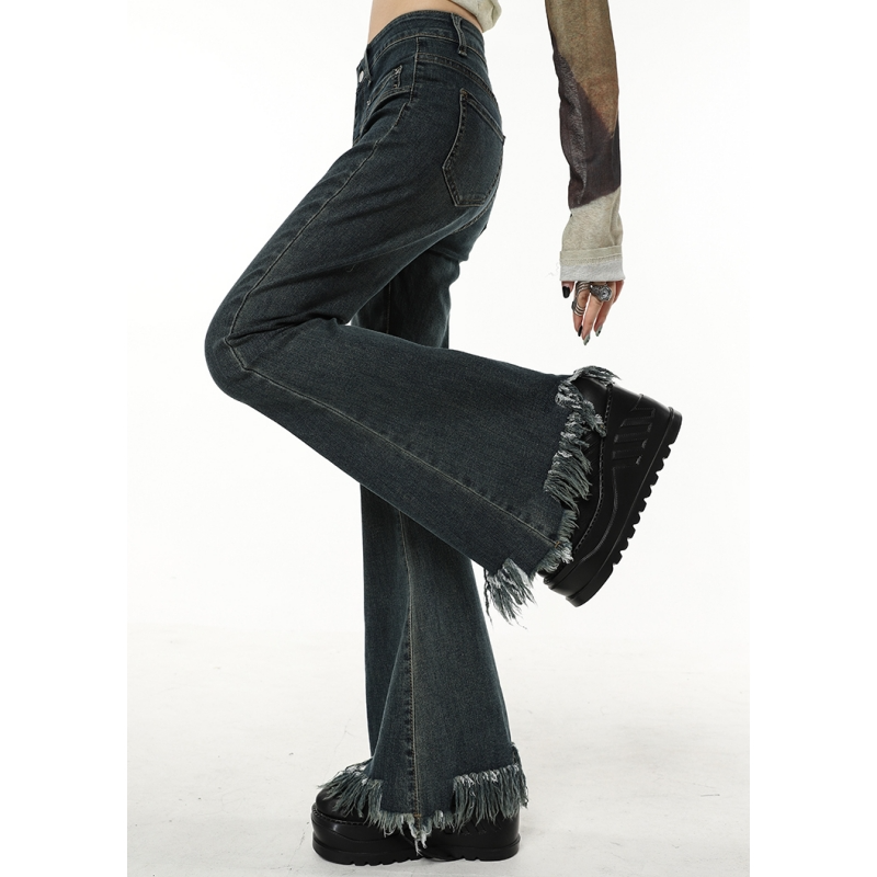 Dżinsy vintage damskie | wysoki stan, elastyczny denim