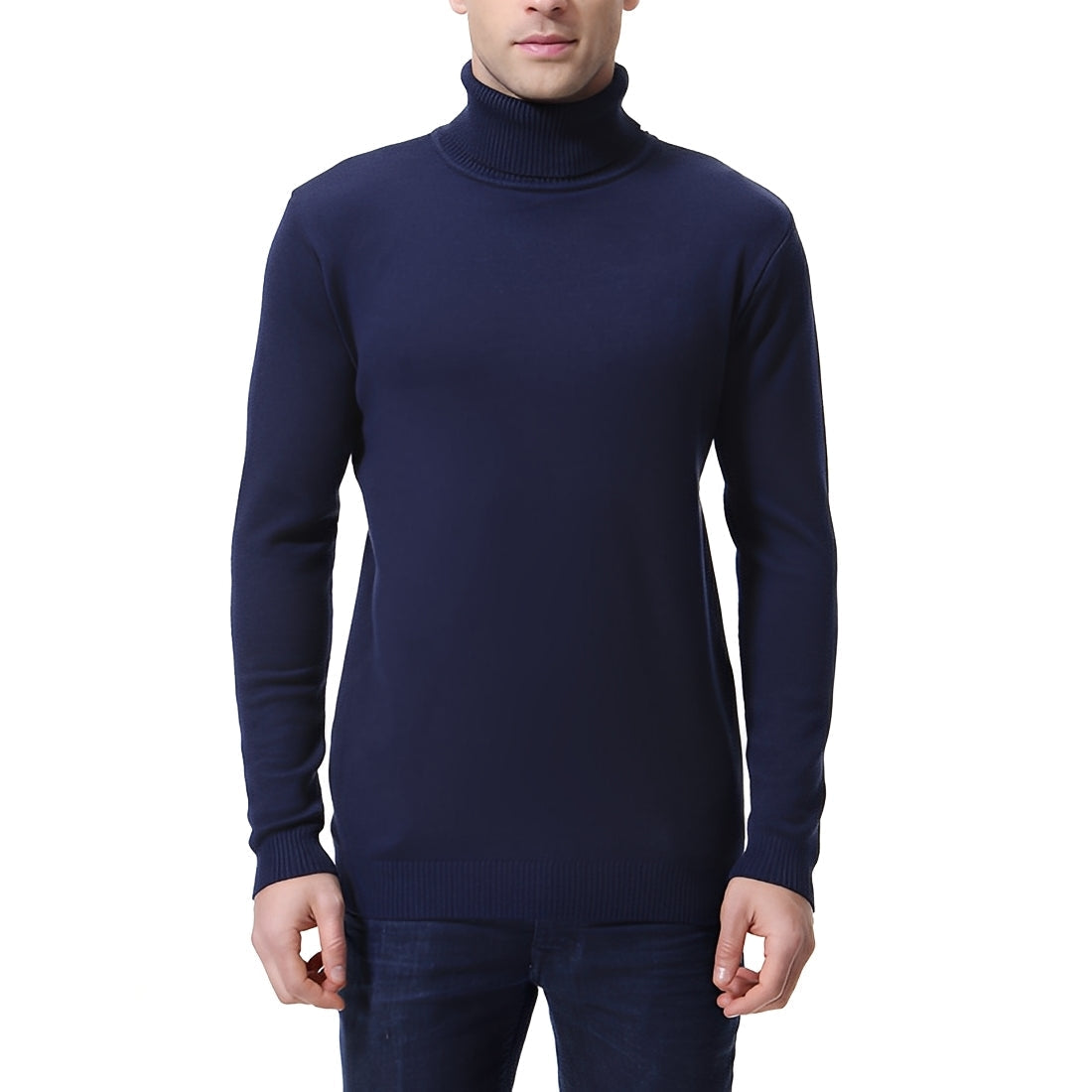 Sweter męski | golf, dopasowany krój