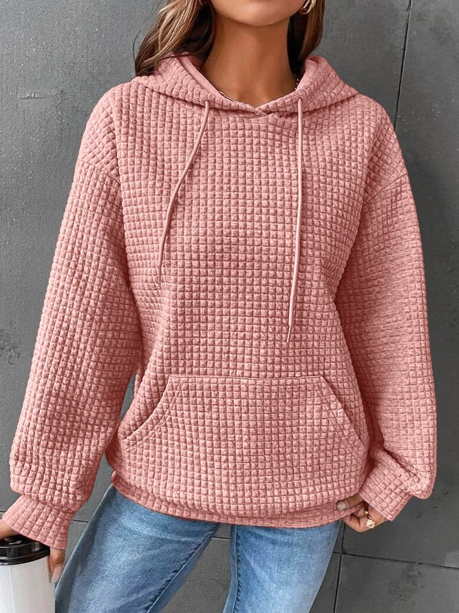 Bluza damska | pluszowa, kieszeń z przodu