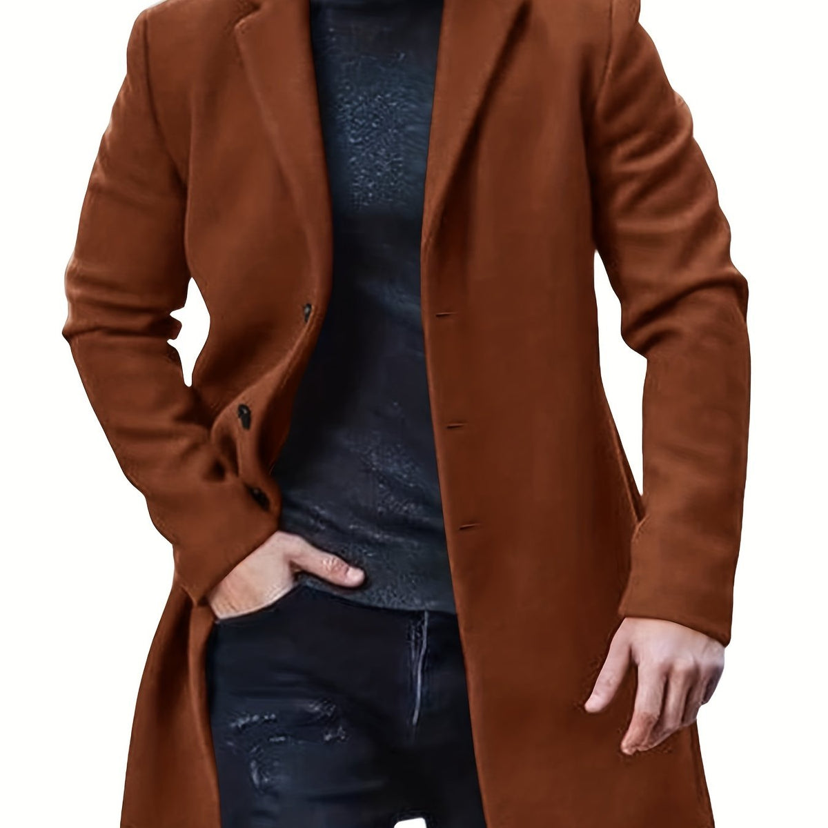 Płaszcz męski | elegancki, dopasowany krój