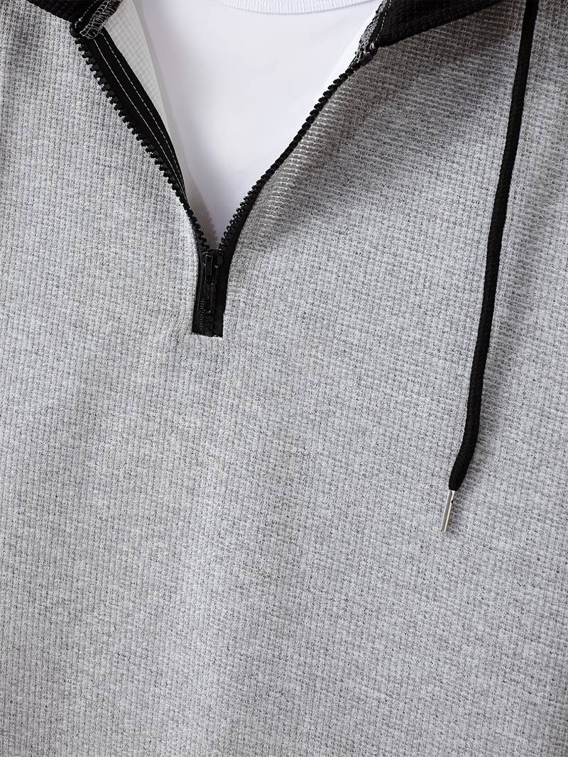 Bluza męska z kapturem | color block, długie rękawy