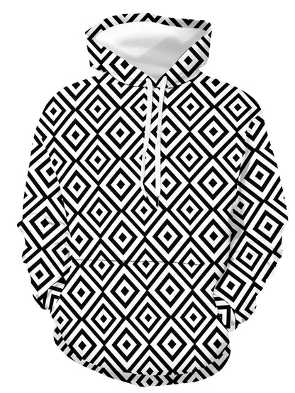 Bluza męska z kapturem | geometryczny wzór