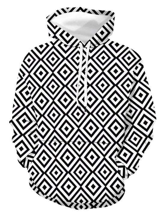 Bluza męska z kapturem | geometryczny wzór