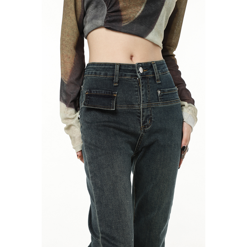 Dżinsy vintage damskie | wysoki stan, elastyczny denim