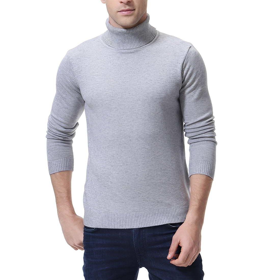 Sweter męski | golf, dopasowany krój