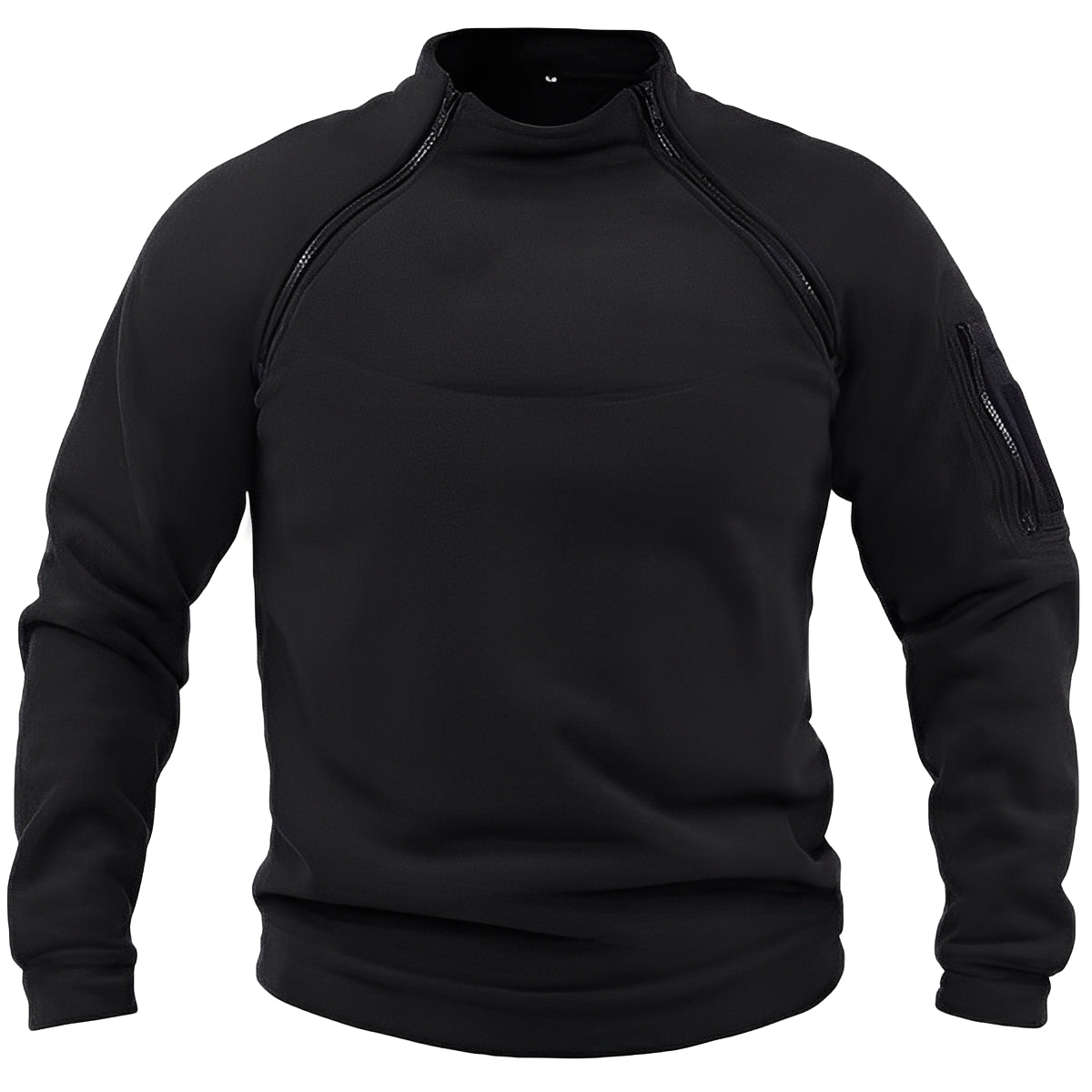 Sweatshirt męski | kieszeń na rękawie, dłuższy krój