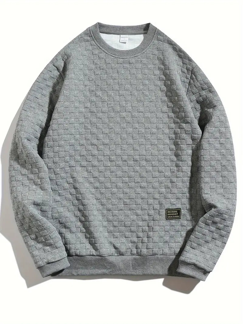 Bluza męska | teksturowany wzór, luźny krój