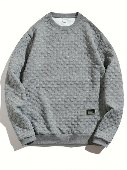 Bluza męska | teksturowany wzór, luźny krój