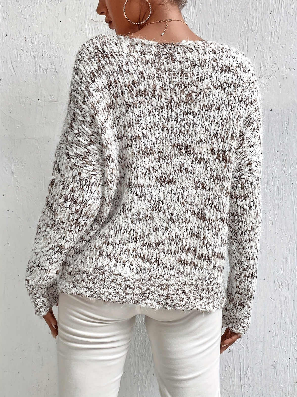 Sweter damski | oversize, długie rękawy