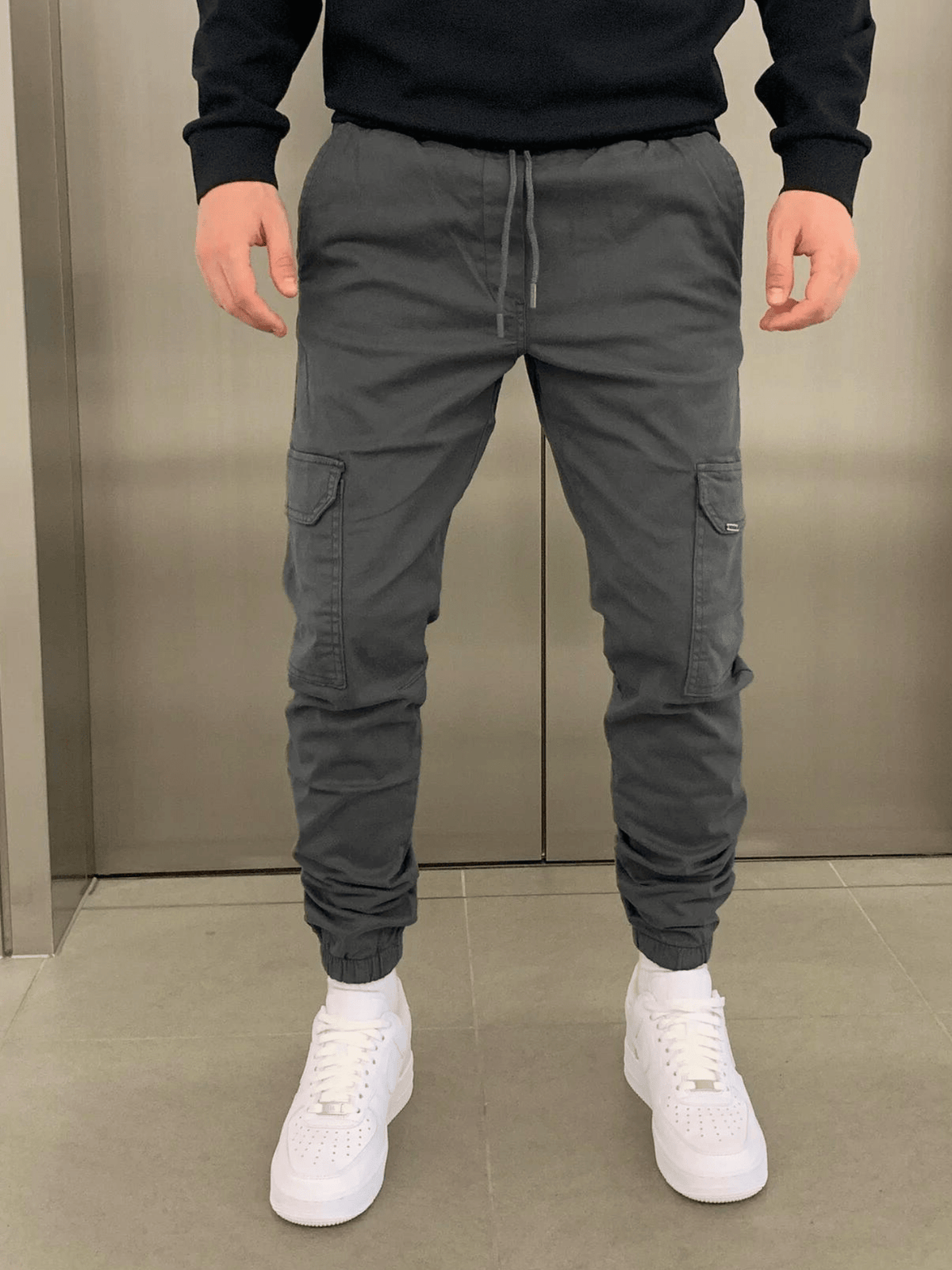 Joggery cargo męskie | ściągacze przy kostkach