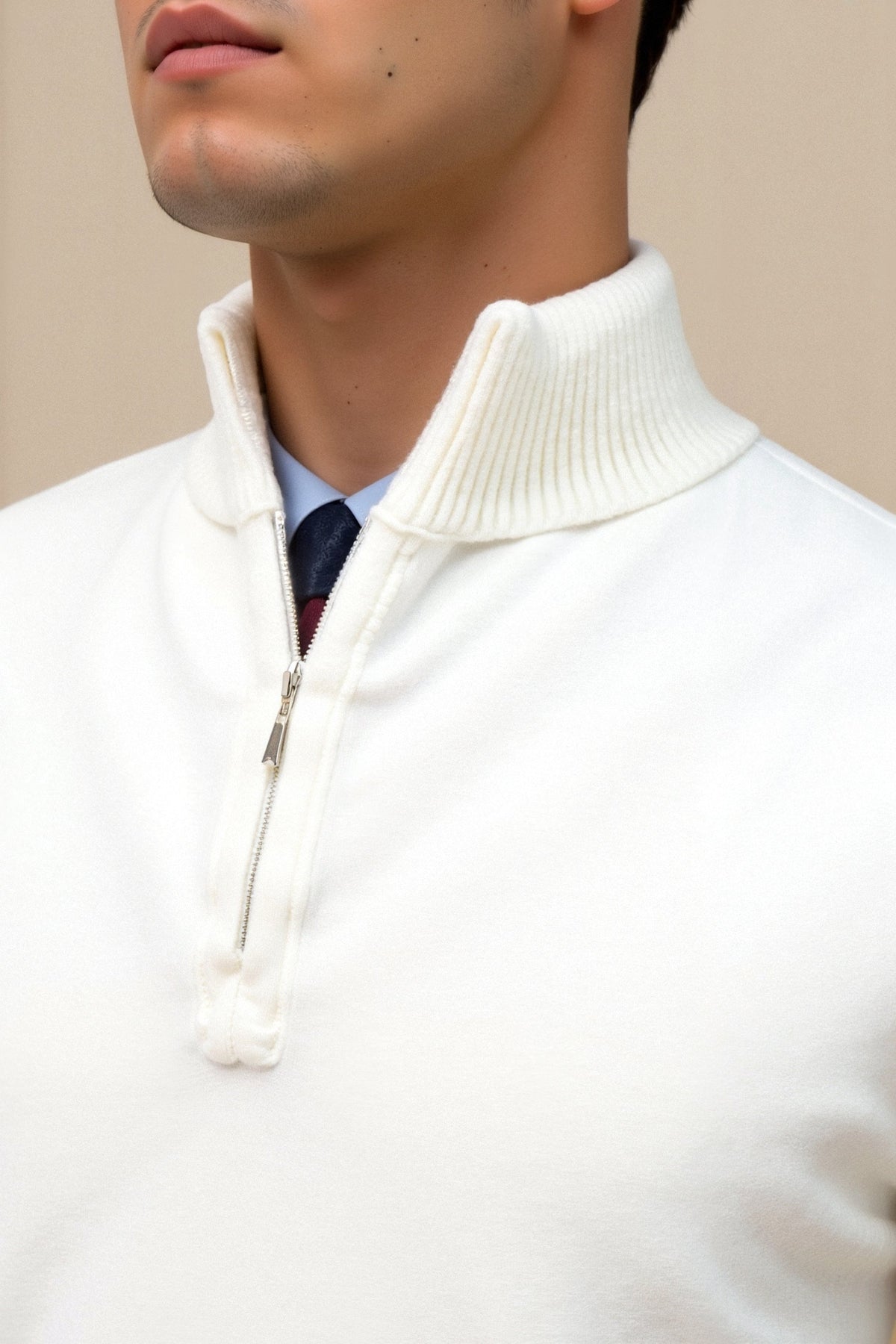 Sweatshirt męski | półzamek, elastyczne mankiety