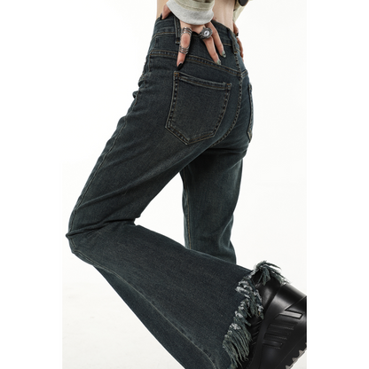 Dżinsy vintage damskie | wysoki stan, elastyczny denim