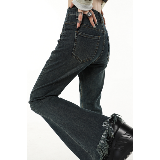 Dżinsy vintage damskie | wysoki stan, elastyczny denim