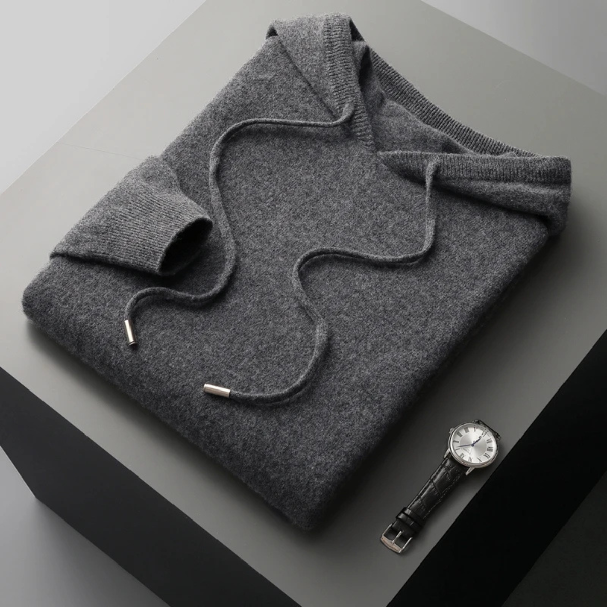 Bluza męska z kapturem | luźny krój, ściągacze