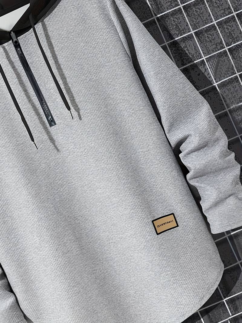 Bluza męska z kapturem | color block, długie rękawy