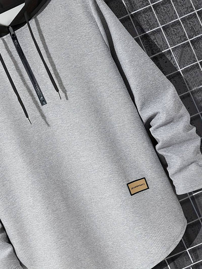 Bluza męska z kapturem | color block, długie rękawy