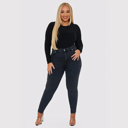 Jeansy modelujące damskie | wysoki stan, slim fit