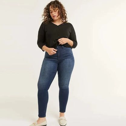 Jeansy modelujące damskie | wysoki stan, slim fit