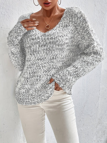 Sweter damski | oversize, długie rękawy