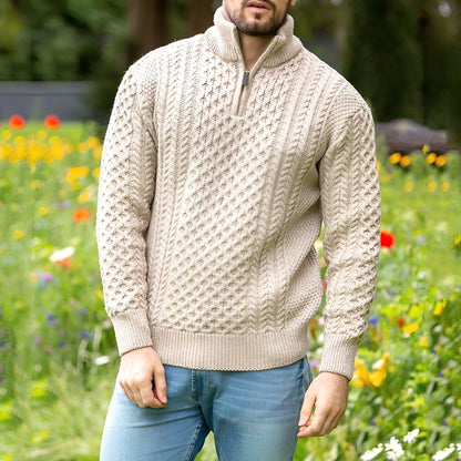 Sweter męski | półzamek, luźny krój