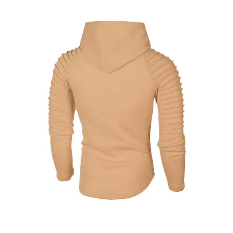 Bluza męska z kapturem | strukturalne rękawy, dopasowany krój