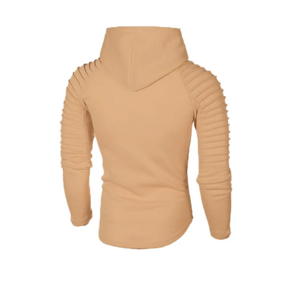 Bluza męska z kapturem | strukturalne rękawy, dopasowany krój