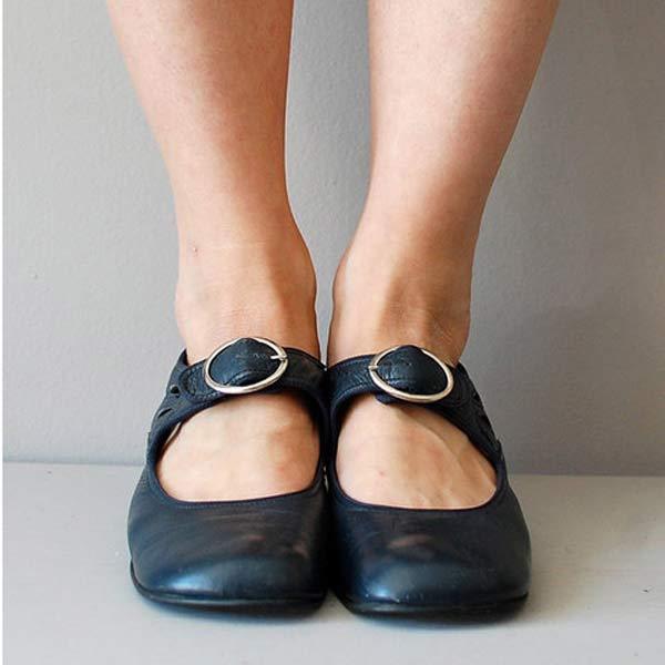 Buty damskie | okrągły nosek, styl vintage