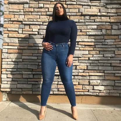 Jeansy modelujące damskie | wysoki stan, slim fit