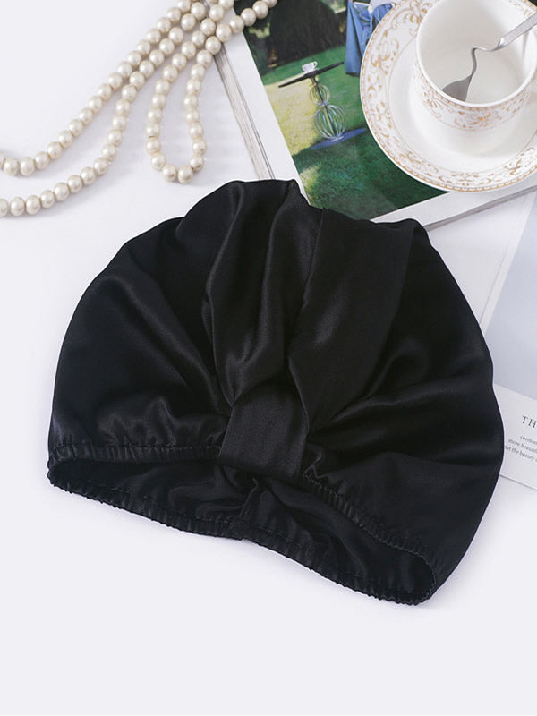Turban nocny damski | satyna, elastyczna taśma