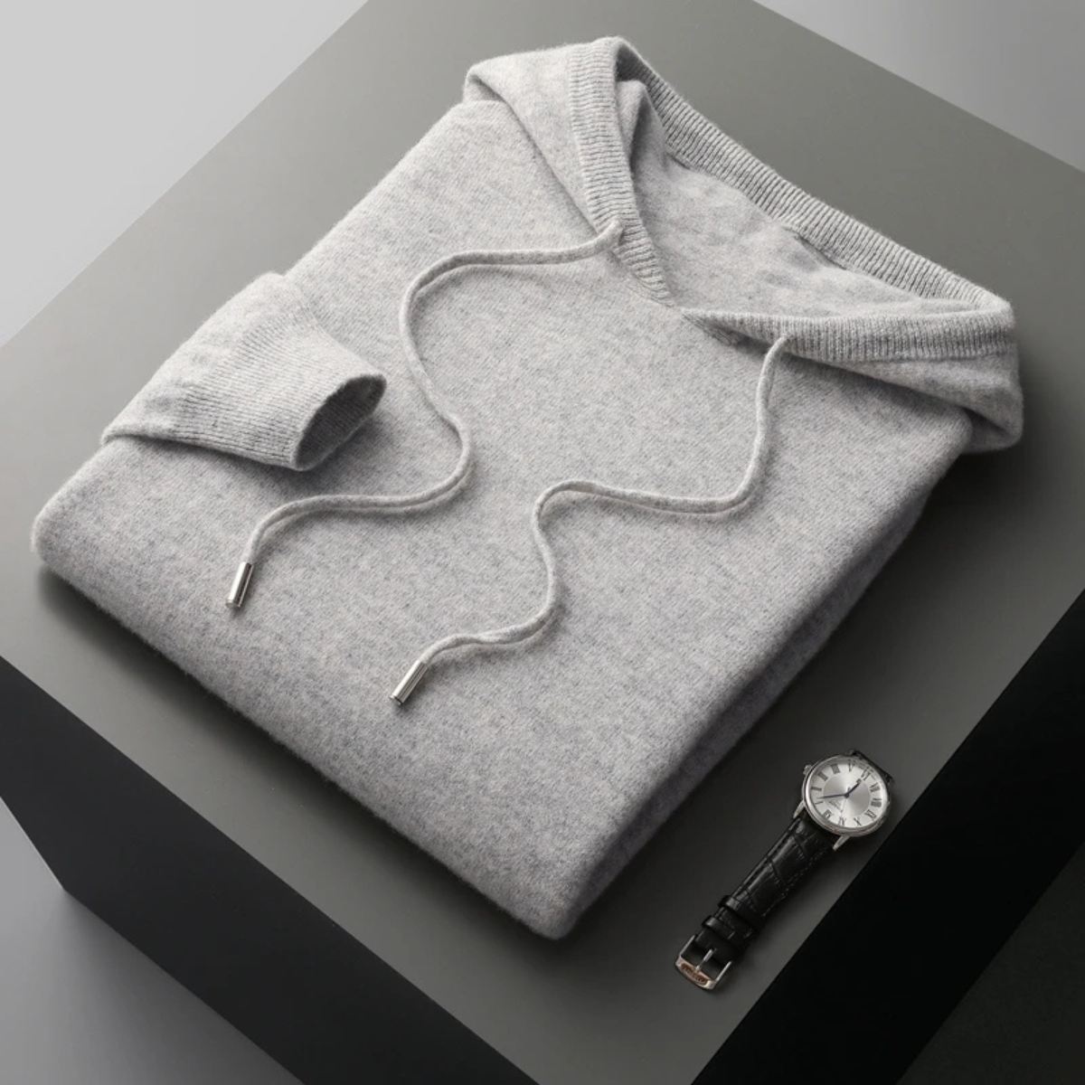 Bluza męska z kapturem | luźny krój, ściągacze