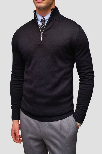 Sweatshirt męski | półzamek, elastyczne mankiety