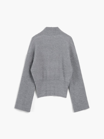 Sweter damski | kopertowy, dekolt V