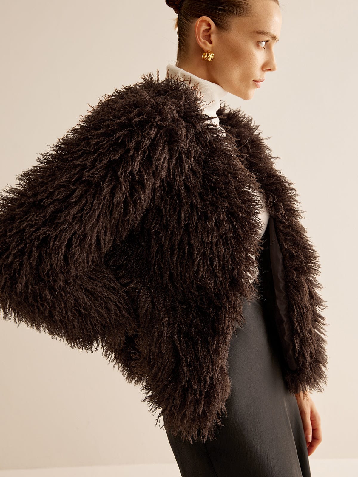 Kurtka teddy damska | sztuczne futro, oversize