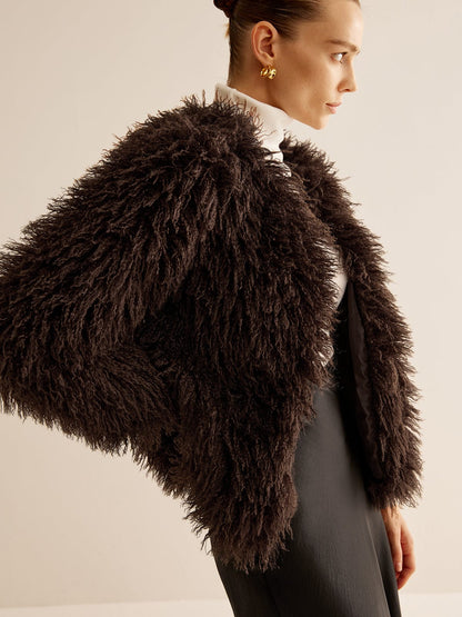 Kurtka teddy damska | sztuczne futro, oversize