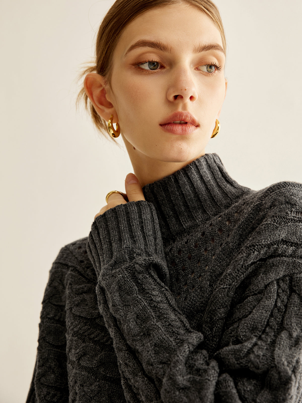 Sweter damski | oversize, geometryczny wzór