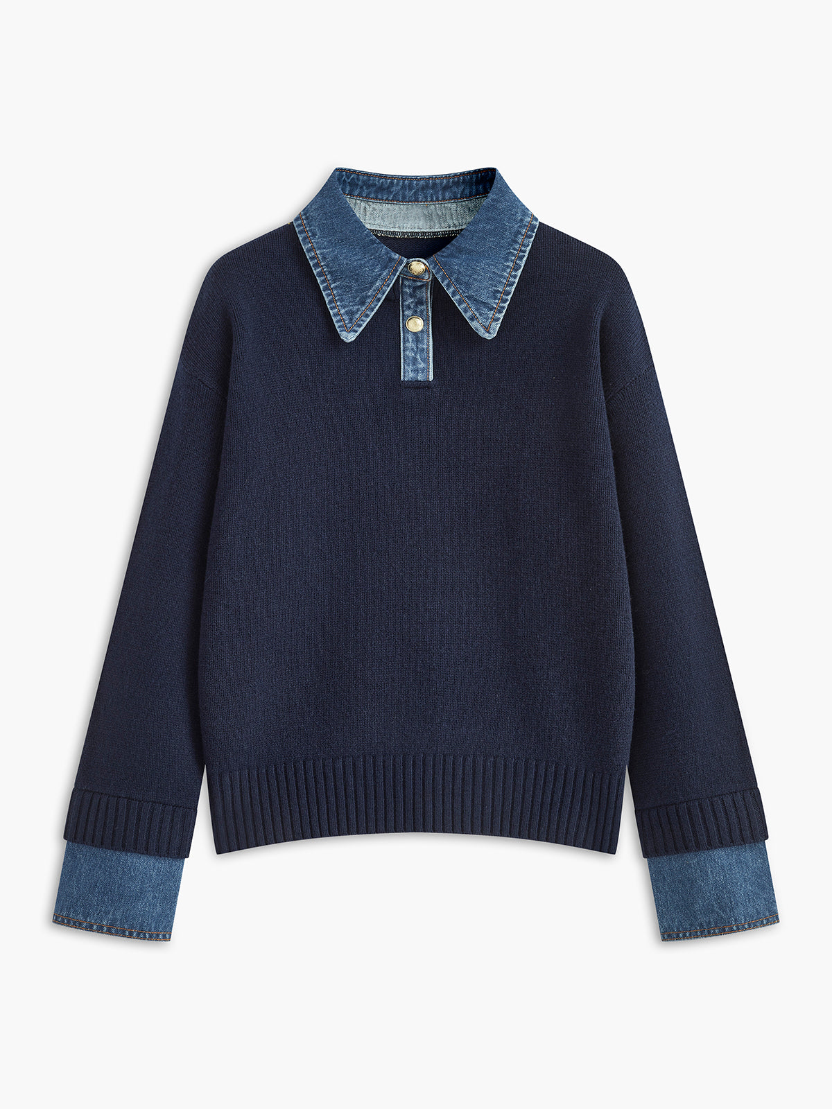 Sweter damski | 2-w-1, klapy