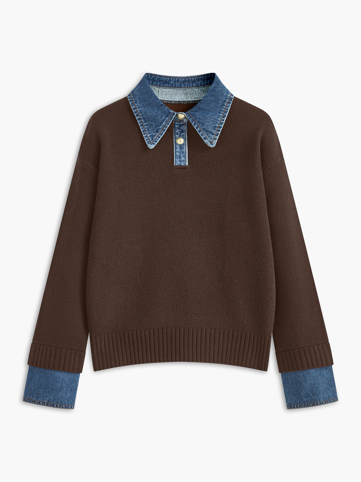 Sweter damski | 2-w-1, klapy