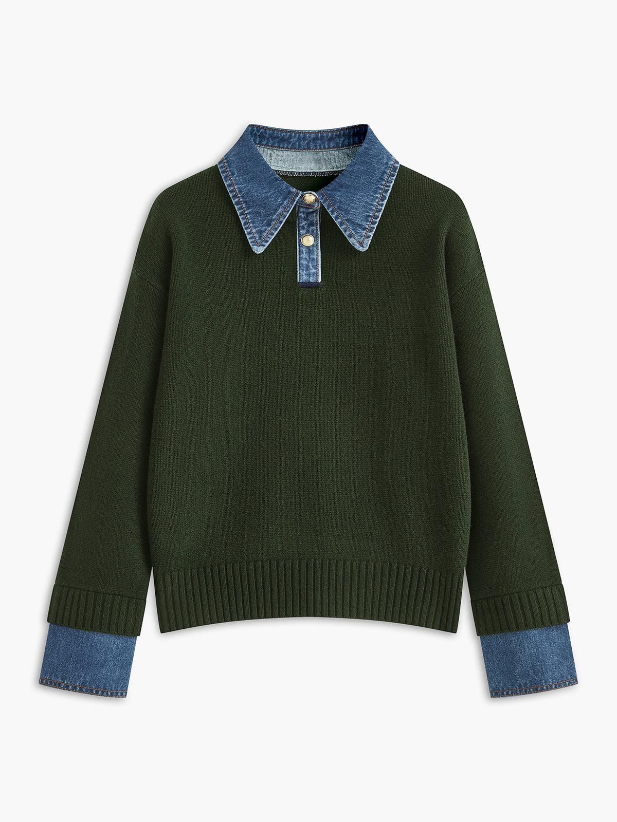 Sweter damski | 2-w-1, klapy